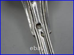 Paire De Cuilleres A Compote Argent Massif Poincon Minerve 1 Er Titre Filets