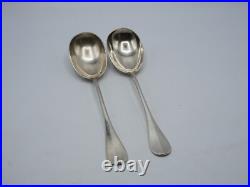 Paire De Cuilleres A Compote En Argent Massif Poincon Minerve 1 Er Titre