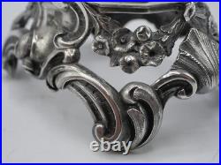 Paire De Montures De Salerons 244 Grs Argent Massif Poincon Minerve 1 Er Titre