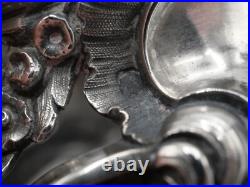 Paire De Montures De Salerons 244 Grs Argent Massif Poincon Minerve 1 Er Titre