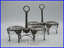 Paire De Salerons Double Argent Massif France Poincon 1 Er Coq Paris 1798