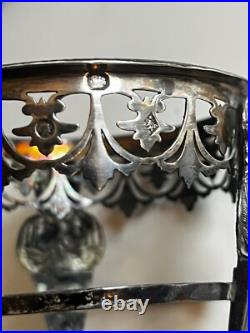Paire De Salerons En Argent Massif Empire Poincon Coq
