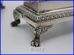 Paire De Salerons En Argent Massif Poincon Vieillard Paris 1819 Et Cristal