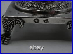 Paire De Salerons Quadripode En Argent Massif Poincon Coq Paris 1809