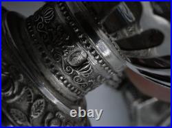 Paire De Salerons Quadripode En Argent Massif Poincon Coq Paris 1809