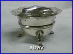 Paire Salerons Saliere Argent Massif Poinçons Anglais England Silver