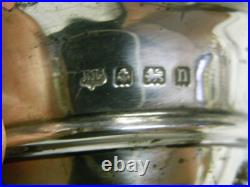 Paire Salerons Saliere Argent Massif Poinçons Anglais England Silver