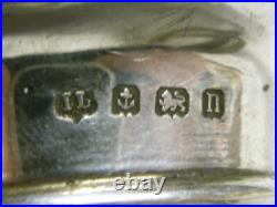 Paire Salerons Saliere Argent Massif Poinçons Anglais England Silver