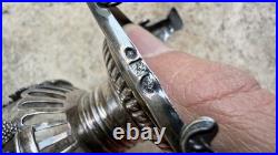 Paire de Moutardiers anciens en argent massif Décor Palmettes Multiples Poinçons