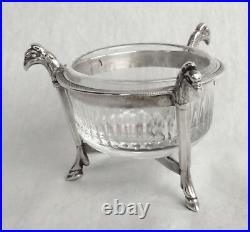 Paire de salerons Empire argent massif poinçon Coq