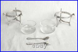 Paire de salerons Empire argent massif poinçon Coq