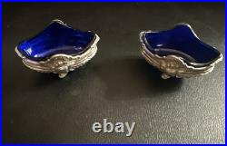 Paire de salerons en argent massif De Style Louis XV, poinçon Minerve