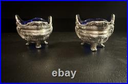 Paire de salerons en argent massif De Style Louis XV, poinçon Minerve