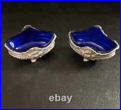 Paire de salerons en argent massif De Style Louis XV, poinçon Minerve