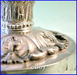 Paire de salerons en cristal et argent massif poinçon Vieillard 1819-1838