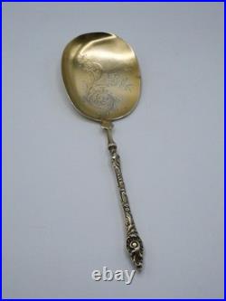 Pelle De Service A Glace Vermeil Argent Massif Poincon Sanglier Origine France