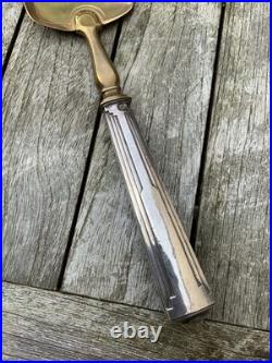 Pelle à glace et couteau anciens, vers 1930, manche en argent massif, poinçon