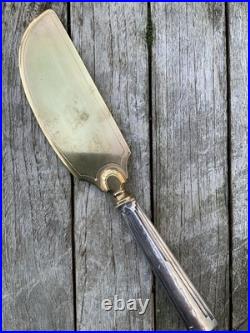 Pelle à glace et couteau anciens, vers 1930, manche en argent massif, poinçon