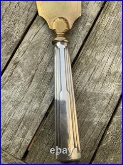 Pelle à glace et couteau anciens, vers 1930, manche en argent massif, poinçon