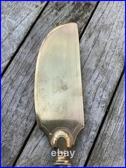 Pelle à glace et couteau anciens, vers 1930, manche en argent massif, poinçon