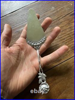 Pelle de Service & Tarte Argent Massif Décors de Rose Poinçon 800 Silver