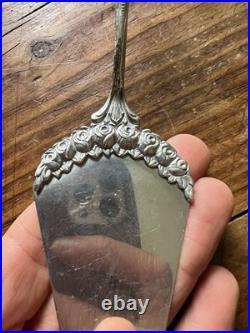 Pelle de Service & Tarte Argent Massif Décors de Rose Poinçon 800 Silver