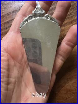 Pelle de Service & Tarte Argent Massif Décors de Rose Poinçon 800 Silver