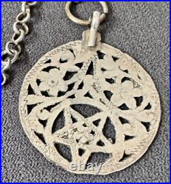 Pendentif Amulette Berbère Argent Massif Poinçon Tête Tunisie Ethnique