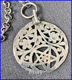 Pendentif Amulette Berbère Argent Massif Poinçon Tête Tunisie Ethnique