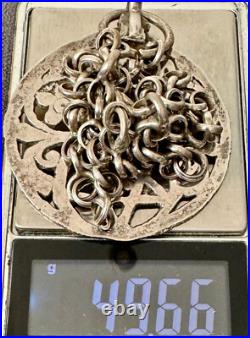 Pendentif Amulette Berbère Argent Massif Poinçon Tête Tunisie Ethnique