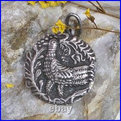 Pendentif Argent Massif Toulhoat Modèle Oiseau Stylisé KELT Poinçon Sanglier