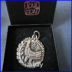 Pendentif Argent Massif Toulhoat Modèle Oiseau Stylisé KELT Poinçon Sanglier