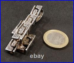 Pendentif en argent massif brutaliste moderniste des année 50 poinçon crabe