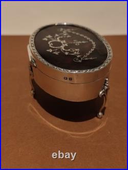 Petit coffret à Bijoux en argent massif, poinçons Grande-Bretagne