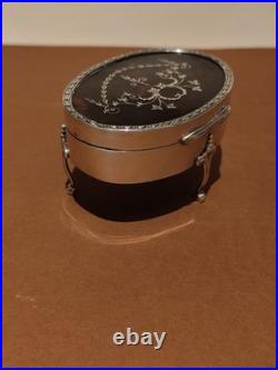 Petit coffret à Bijoux en argent massif, poinçons Grande-Bretagne
