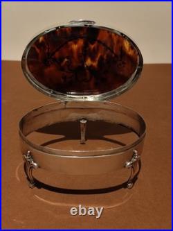 Petit coffret à Bijoux en argent massif, poinçons Grande-Bretagne