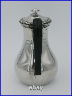 Petite verseuse argent massif poinçon Minerve XIXe Louis Philippe, Veyrat, 201 g