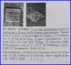 Petite verseuse argent massif poinçon Minerve XIXe Louis Philippe, Veyrat, 201 g