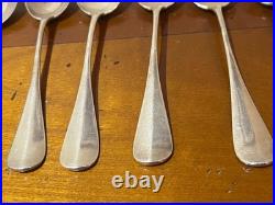 Petites Cuilleres Argent Massif Poincon Minerve 1er Titre Monogrammees 190 G