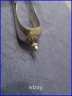Pince à sucre ancienne en argent Massif poinçon Vieillard, XIXéme 41gr