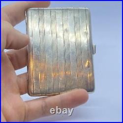 Porte cigarettes en argent massif XIX eme poinçon sanglier 925? Guilloché