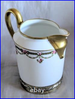 Pot à Lait Style Louis XVI Porcelaine et Argent Massif Vermeil Poinçon Minerve
