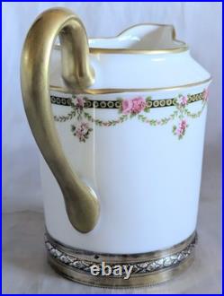 Pot à Lait Style Louis XVI Porcelaine et Argent Massif Vermeil Poinçon Minerve