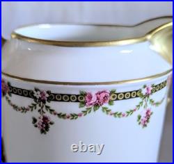 Pot à Lait Style Louis XVI Porcelaine et Argent Massif Vermeil Poinçon Minerve
