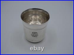 Puiforcat Belle Timbale 133 Grs Argent Massif Poincon Minerve 1 Er Titre