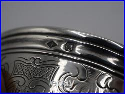 Puiforcat Rare Paire Timbales Gravees 590 Grs Argent Massif Poincon Minerve