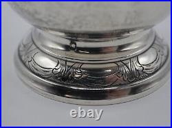 Puiforcat Rare Paire Timbales Gravees 590 Grs Argent Massif Poincon Minerve