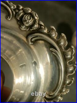 RARE ENCRIER DE BUREAU EN ARGENT MASSIF et Cristal POINCON MINERVE