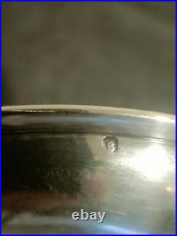 RARE ENCRIER DE BUREAU EN ARGENT MASSIF et Cristal POINCON MINERVE