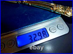 Rare 6 couteaux à dessert, tout vermeil, poincon minerve 800, style L XV, N°1